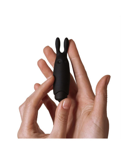 Віброкуля Adrien Lastic Pocket Vibe Rabbit Black зі стимулювальними вушками - Фото №4