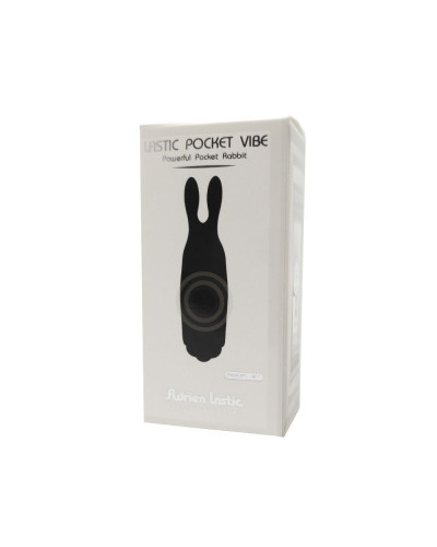 Віброкуля Adrien Lastic Pocket Vibe Rabbit Black зі стимулювальними вушками - Фото №5