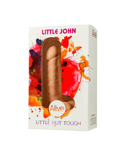 Фалоімітатор з присоскою Alive Little John, діаметр 3,5 см, ПВХ, об’ємна головка - Фото №2
