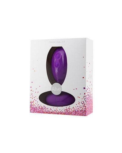 Виброяйцо Alive Magic Egg 2.0 Purple с пультом ДУ, на батарейках - Фото №2