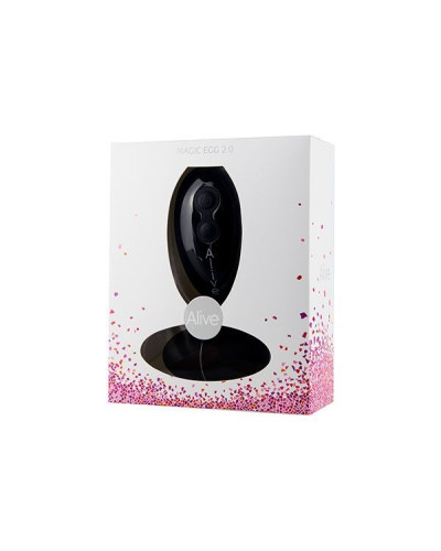 Виброяйцо Alive Magic Egg 2.0 Black с пультом ДУ, на батарейках - Фото №2