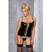 Корсет під латекс з пажами Passion BES CORSET 6XL/7XL, black, стрінги, шнурівка - Фото №1