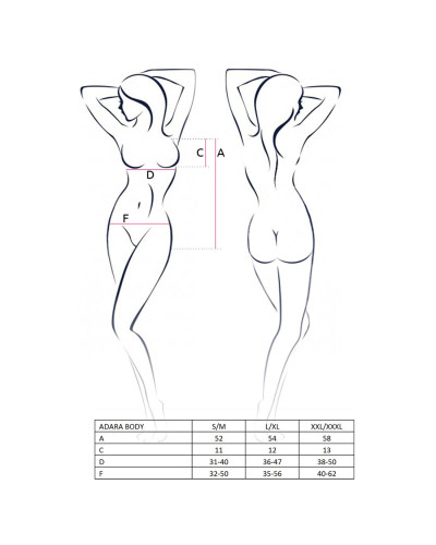 Боді монокіні Passion ADARA BODY L/XL, black - Фото №2