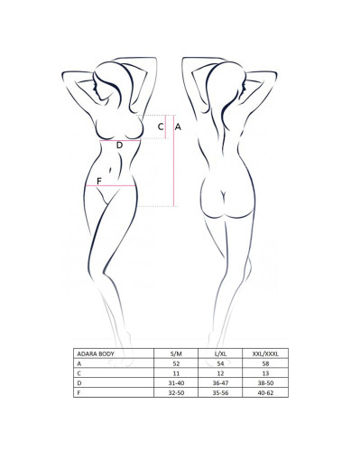 Боди монокини Passion ADARA BODY S/M, red - Фото №3