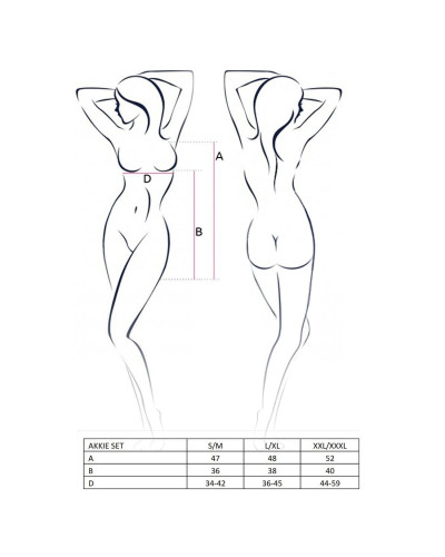 Костюм медсестри Passion AKKIE SET L/XL, white, сорочка, трусики, шапочка - Фото №2