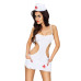 Костюм медсестри Passion AKKIE SET S/M, white, сорочка, трусики, шапочка - Фото №1