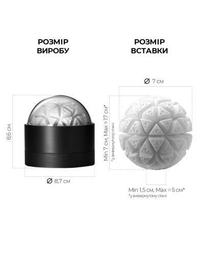 Мастурбатор Tenga Geo Glacier, новий матеріал, інтенсивні блоки, новий рівень розвитку Tenga Egg - Фото №2