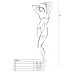 Бодістокінг Passion BS007 white, комбінезон, закриті плечі, рукав 3/4 - Фото №4