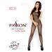 Бодістокінг Passion BS010 black, комбінезон, дрібна сіточка - Фото №4
