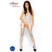Бодістокінг Passion BS011 white, комбінезон, імітація панчіх і пояса - Фото №2