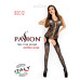 Бодістокінг Passion BS012 black, комбінезон, імітація панчіх і пояса - Фото №5