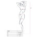 Бодістокінг Passion BS014 white, комбінезон, велика сітка - Фото №4