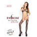 Бодістокінг Passion BS016 black, комбінезон, імітація топа і панчіх - Фото №5