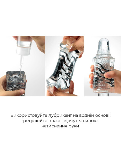 Мастурбатор Tenga Crysta Block, унікальний рельєф, стимулювальні щільні блоки, прозорий матеріал - Фото №4