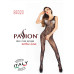 Бодістокінг Passion BS020 black, комбінезон, фантазійний візерунок - Фото №5