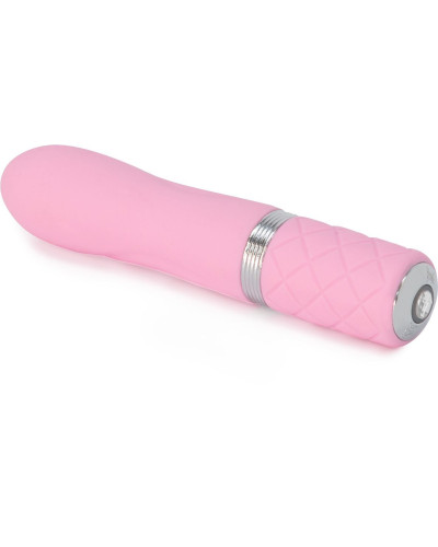 Роскошный вибратор PILLOW TALK - Flirty Pink с кристаллом Сваровски, гибкая головка - Фото №6