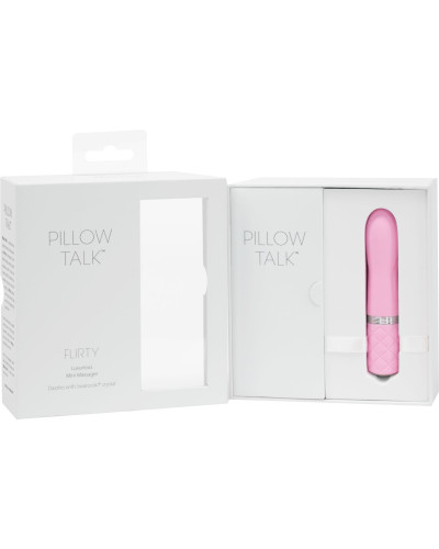 Роскошный вибратор PILLOW TALK - Flirty Pink с кристаллом Сваровски, гибкая головка - Фото №10