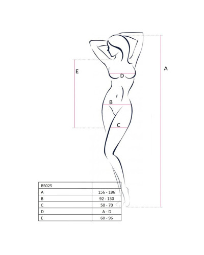 Бодістокінг Passion BS025 white, сукня-сітка, спущене плече, довгий рукав - Фото №3