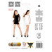 Бодістокінг Passion BS025 white, сукня-сітка, спущене плече, довгий рукав - Фото №5