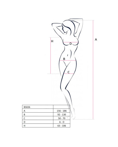 Бодістокінг Passion BS026 white, сукня-сітка на бретелях - Фото №4