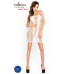 Бодистокинг Passion BS027 white, платье-сетка на бретелях, очень откровенное - Фото №2