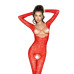 Бодістокінг Passion BS031 red, комбінезон з відкритими грудьми - Фото №1