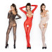 Бодістокінг Passion BS031 red, комбінезон з відкритими грудьми - Фото №3