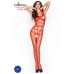 Бодистокинг Passion BS032 red, комбинезон, топ и крупная сетка - Фото №2