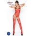 Бодістокінг Passion BS034 red, комбінезон, імітація боді і панчіх - Фото №2
