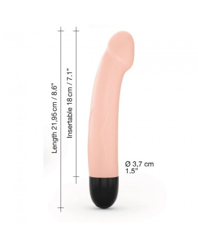 Вибратор Dorcel Real Vibration M Flesh 2.0, диам 3,7см, перезаряжаемый, для точки G - Фото №3
