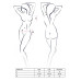 Комплект белья под латекс Passion CAPRI SET XXL/XXXL, black, мини-бикини, стринги, пояс для чулок - Фото №3