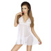 Прозора сорочка бебі дол Passion JANET CHEMISE L/XL, white, трусики - Фото №1