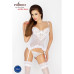 Корсет з пажами Passion JANET CORSET XXL/XXXL, white, трусики, напівпрозорий - Фото №2