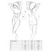 Корсет з пажами Passion JANET CORSET XXL/XXXL, white, трусики, напівпрозорий - Фото №3