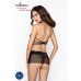 Прозора сорочка з відкритою спиною Passion MARESOL CHEMISE XXL/XXXL, black, трусики - Фото №4