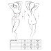 Корсет-сорочка з пажами Passion PALOMA CORSET L/XL, white, трусики, напівпрозорий - Фото №3