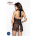 Прозора сорочка приталена Passion TARANEE CHEMISE S/M, black, трусики - Фото №4