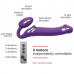 Безремінний страпон з вібрацією Strap-On-Me Vibrating Violet L, діам. 3,7 см, пульт ДК, регульований - Фото №3