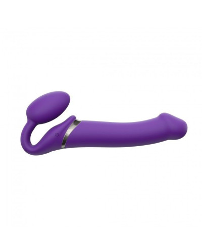 Безремінний страпон з вібрацією Strap-On-Me Vibrating Violet L, діам. 3,7 см, пульт ДК, регульований - Фото №6