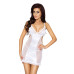 Розпродаж!!! Сорочка приталена з чашечками WILMA CHEMISE white L/XL - Passion, трусики - Фото №1