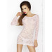 Прозора сорочка з довгим рукавом Passion YOLANDA CHEMISE L/XL, pink, трусики - Фото №2
