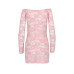 Прозора сорочка з довгим рукавом Passion YOLANDA CHEMISE L/XL, pink, трусики - Фото №4