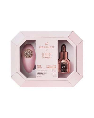 Подарунковий набір HighOnLove & JOPEN: Objects of Desire (краплі для клітора і вібратор з кристалами - Фото №1