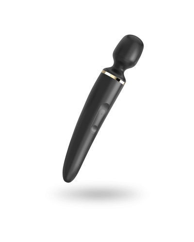 Вібромасажер Satisfyer Wand-er Woman (Black/Gold), водонепроникний, потужний, розмір XXL - Фото №1