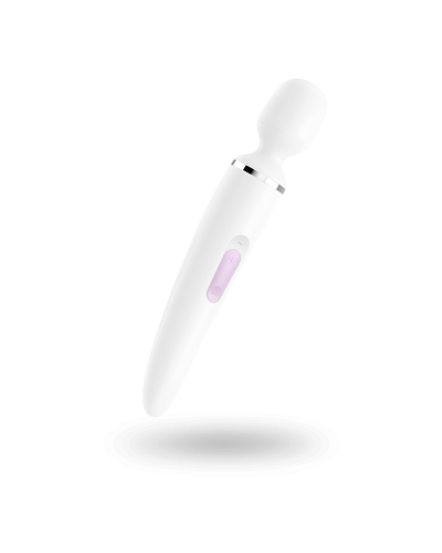 Вибромассажер Satisfyer Wand-er Woman (White/Chrome), водонепроницаемый, мощный, размер XXL - Фото №1