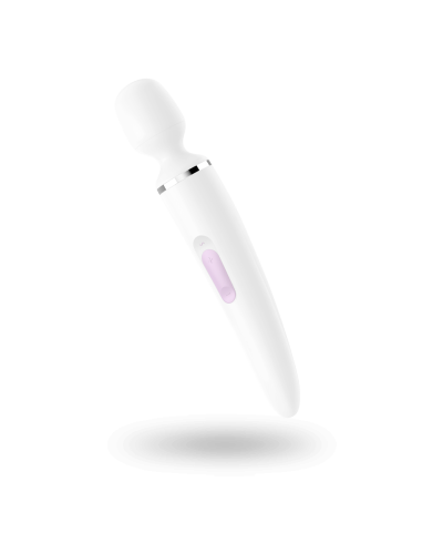 Вибромассажер Satisfyer Wand-er Woman (White/Chrome), водонепроницаемый, мощный, размер XXL - Фото №2