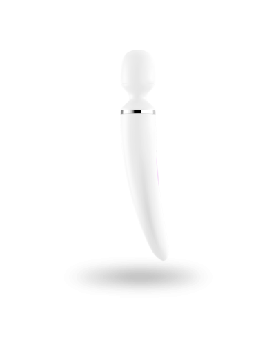 Вибромассажер Satisfyer Wand-er Woman (White/Chrome), водонепроницаемый, мощный, размер XXL - Фото №3