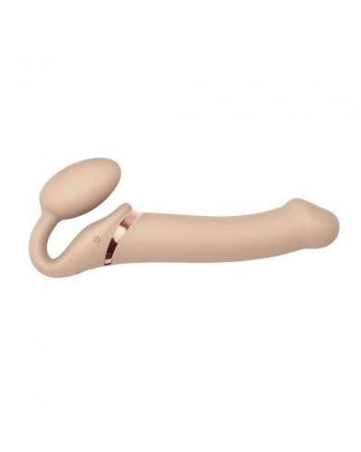 Безремінний страпон з вібрацією Strap-On-Me Vibrating Flesh L, діаметр 3,7 см, пульт ДК, регульовани - Фото №6