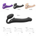 Безремінний страпон з вібрацією Strap-On-Me Vibrating Black L, діаметр 3,7см, пульт ДК, регульований - Фото №4