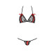 Комплект білизни Passion MELISSA BIKINI S/M, black, ліф зі шнурівкою і трусики стрінги - Фото №5